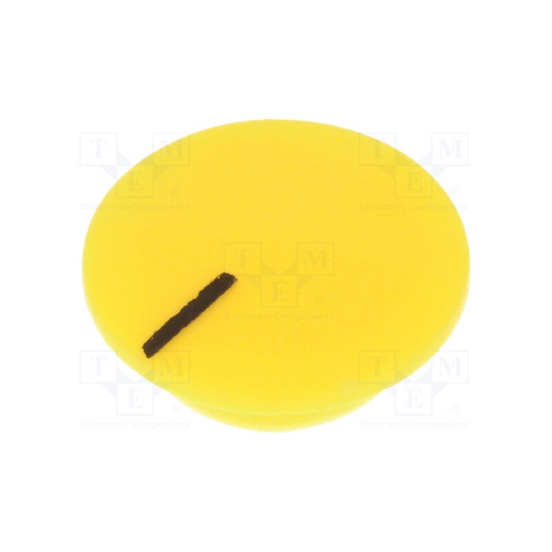 20 pcs : CL1772 - Cap, plastic, push-in, yellow, K21