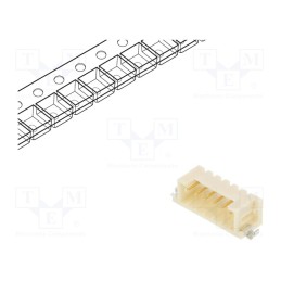 10 pcs : DF3EA-6P-2H(51) - Socket, wire-wire/PCB, male, DF3, 2mm, PIN: 6, SMT, on PCBs, 1000pcs.