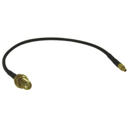 1 pcs - RF Solutions Female SMA to Male MMCX Coaxial Cable, 200mm, Terminated
