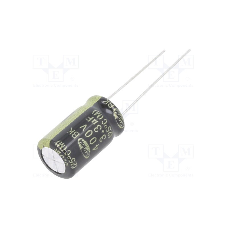 50 pcs : BK2G335M10016BB - Capacitor: electrolytic, THT, 3.3uF, 400VDC, Ø10x16mm, ±20%, 5000h