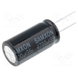 10 pcs : KM 4700U/35V - Capacitor: electrolytic, THT, 4700uF, 35VDC, Ø18x35mm, Pitch: 7.5mm