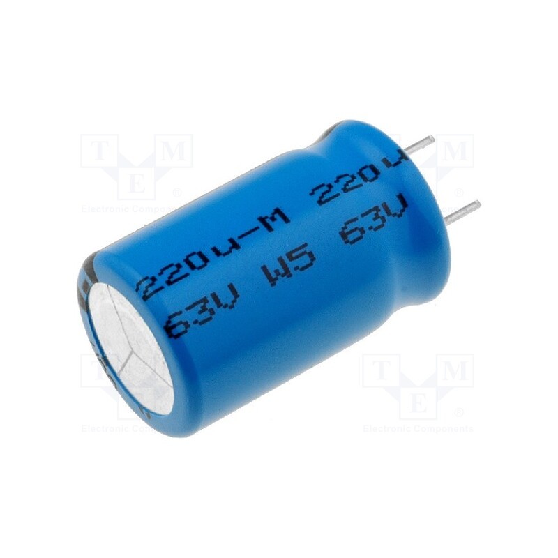 10 pcs : MAL213668221E3 - Capacitor: electrolytic, low ESR, THT, 220uF, 63VDC, Ø12.5x20mm