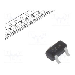 10 pcs : SI1012R-T1-GE3 - Transistor: N-MOSFET, unipolar, 20V, 0.35A, 0.08W, SC75A