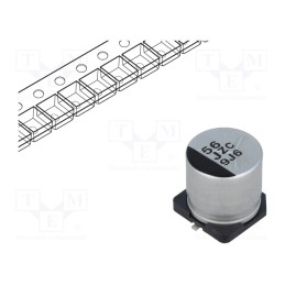 10 pcs : EEHZC1J560P - Capacitor: hybrid, 56uF, 63VDC, ESR: 30mΩ, ZC, SMD, ±20%, -55÷125°C
