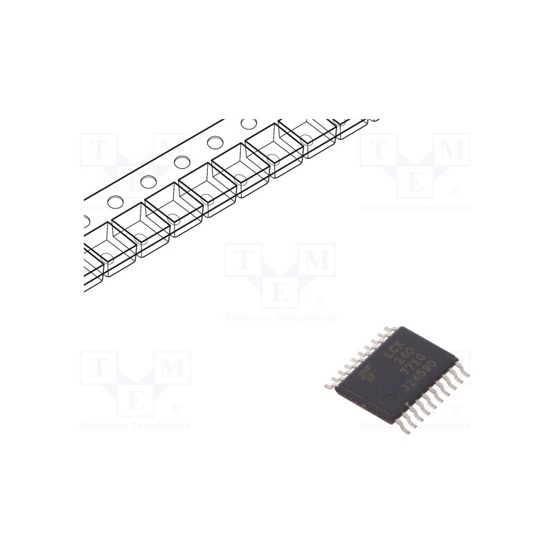 10 pcs : 74LCX240FT(AE) - IC: digital, buffer,inverting,line driver, Ch: 8, SMD, TSSOP20, LCX