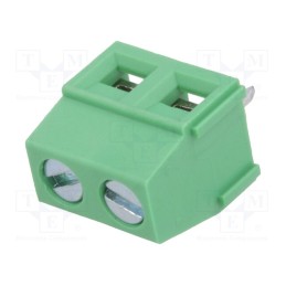 10 pcs : DG127-5.08-02P-14-1000AH - PCB terminal block, angled 90°, 5.08mm, ways: 2, on PCBs, 1.5mm2