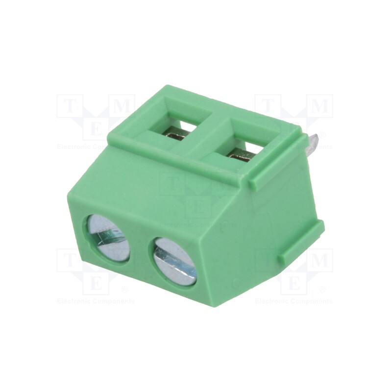 10 pcs : DG127-5.08-02P-14-1000AH - PCB terminal block, angled 90°, 5.08mm, ways: 2, on PCBs, 1.5mm2