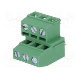 10 pcs : DG127A-5.08-06P-14-00AH - PCB terminal block, angled 90°, 5.08mm, ways: 6, on PCBs, terminal