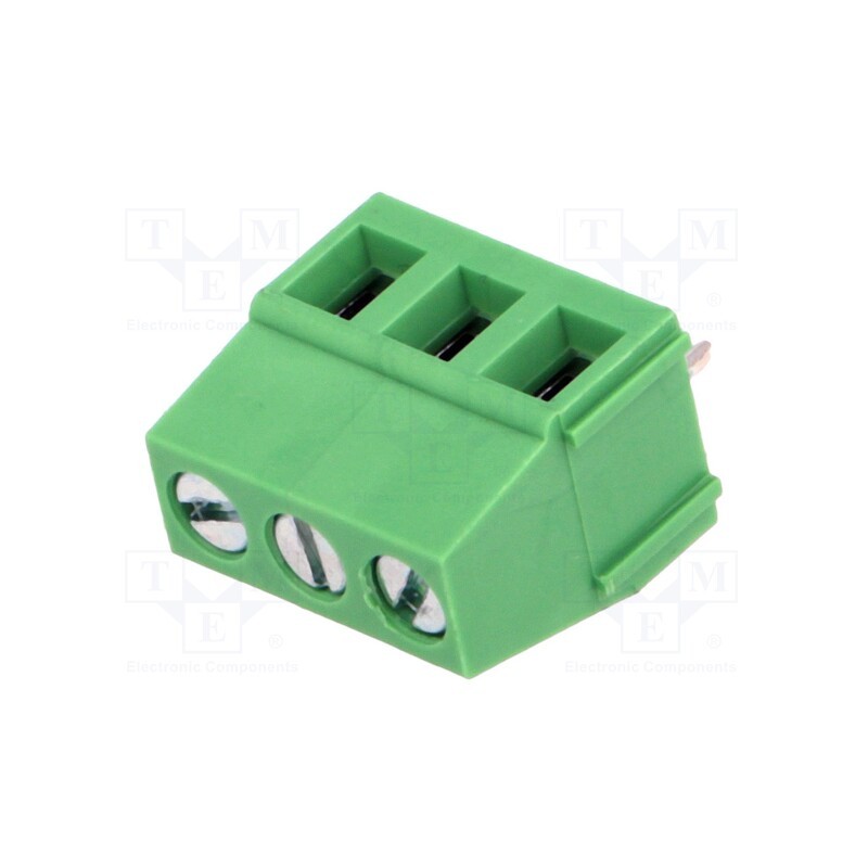 20 pcs : DG128-5.0-03P-14-00A(H) - PCB terminal block, angled, 5mm, ways: 3, on PCBs, 2.5mm2, terminal