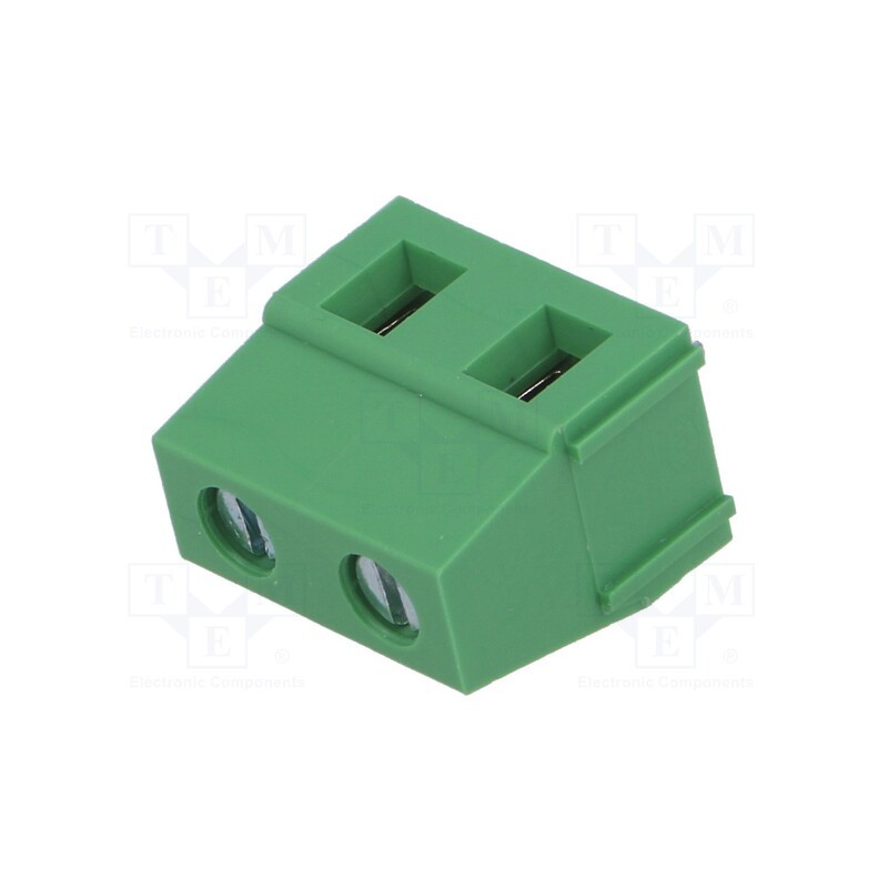 20 pcs : DG128-7.5-02P-14 - PCB terminal block, angled, 7.5mm, ways: 2, on PCBs, 2.5mm2, tinned