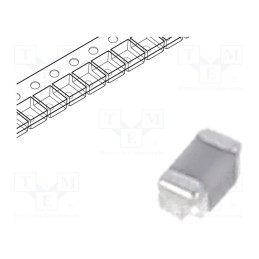 500 pcs : GRM1555C1H821JA01J - Capacitor: ceramic, MLCC, 820pF, 50V, C0G (NP0), ±5%, SMD, 0402