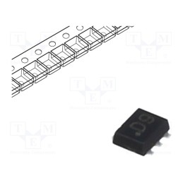 20 pcs : PEMD9,115 - Transistor: NPN / PNP, bipolar, BRT,complementary pair, 50V, 0.1A