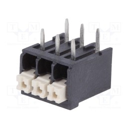 10 pcs : DG212R-THR-3.5-03P-13-100AH - PCB terminal block, angled 90°, 3.5mm, ways: 3, on PCBs, terminal