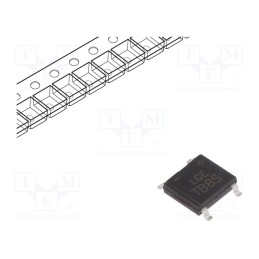 20 pcs : TB8S - Bridge rectifier: single-phase, 800V, If: 1A, Ifsm: 30A, TBS, SMT