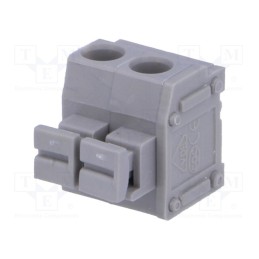 20 pcs : DG235-5.0-02P-11 - PCB terminal block, angled 90°, 5mm, ways: 2, on PCBs, 1.5mm2, 8A
