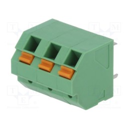 10 pcs : DG246-5.08-03P-14-00AH - PCB terminal block, angled, 5.08mm, ways: 3, on PCBs, 0.2÷1.5mm2