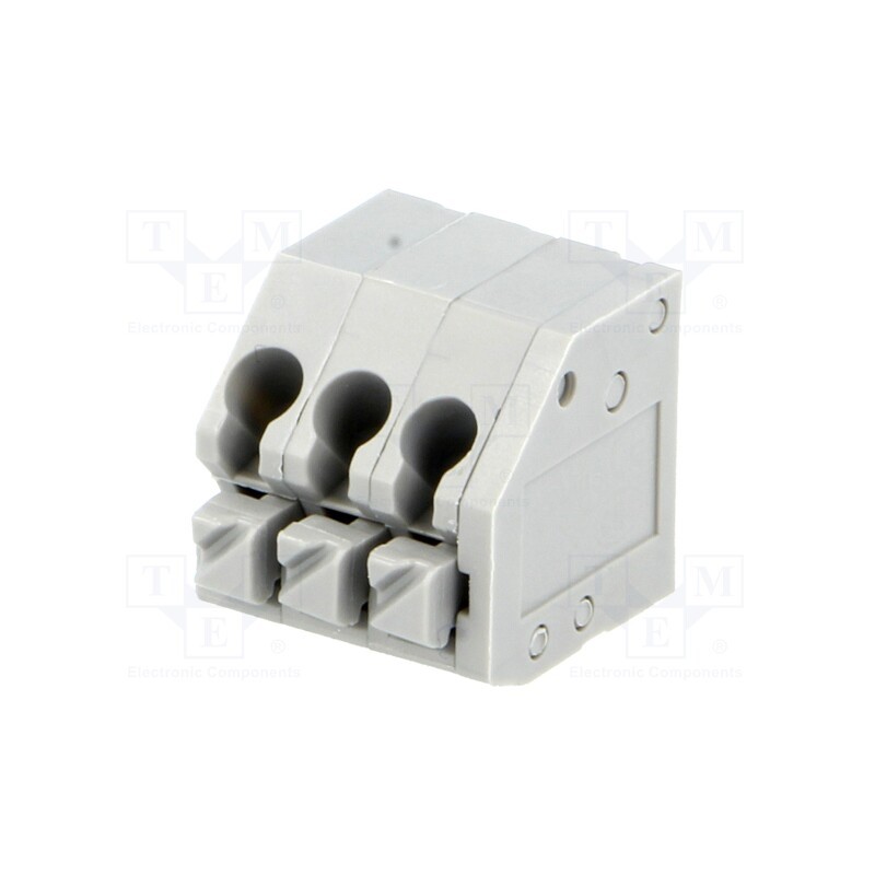 10 pcs : DG250-3.5-03P-11-00A(H) - PCB terminal block, angled 45°, 3.5mm, ways: 3, on PCBs, terminal