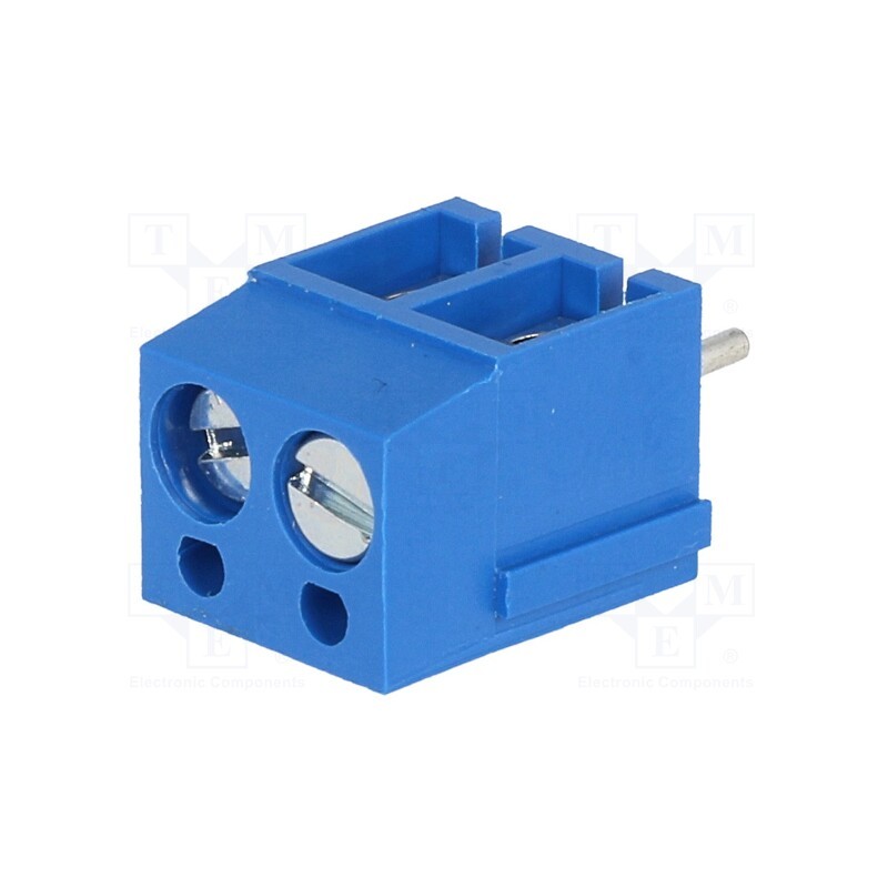 50 pcs : DG300-5.0-02P-12-00A(H) - PCB terminal block, angled 90°, 5mm, ways: 2, on PCBs, 2.5mm2, 24A