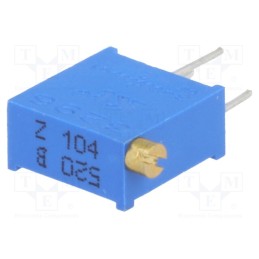 20 pcs : T910Z-100K - Potentiometer: mounting, multiturn, 100kΩ, 500mW, THT, ±10%, linear