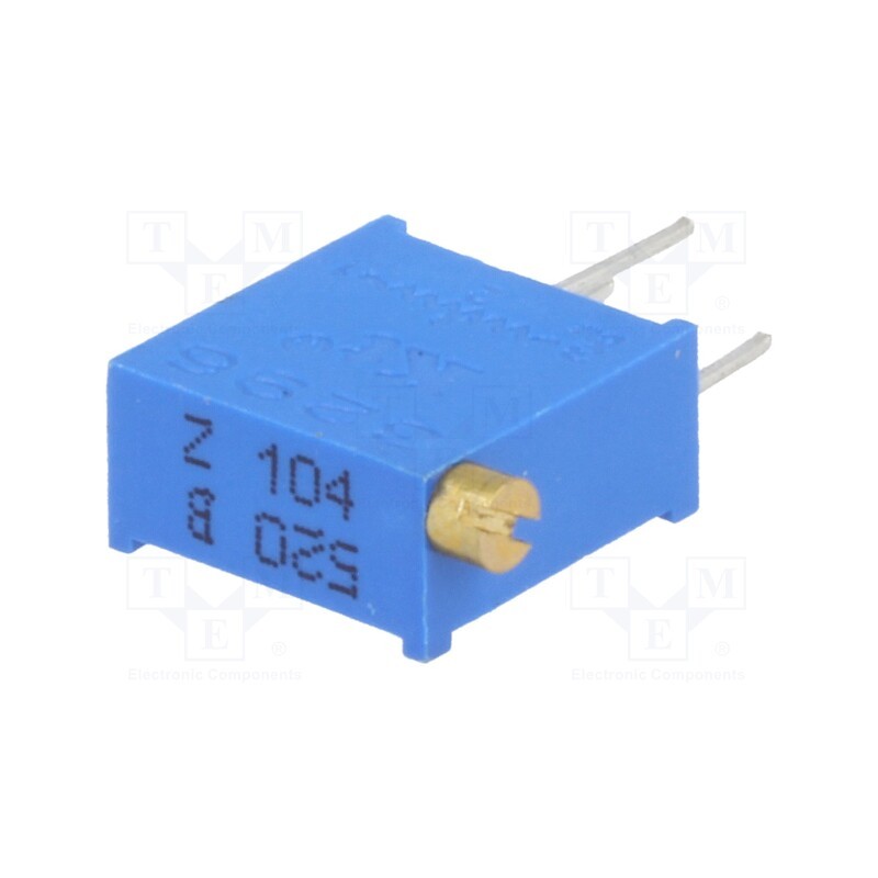 20 pcs : T910Z-100K - Potentiometer: mounting, multiturn, 100kΩ, 500mW, THT, ±10%, linear