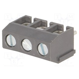 20 pcs : DG301-5.0-03P-11-00A(H) - PCB terminal block, angled 90°, 5mm, ways: 3, on PCBs, 1.5mm2, grey