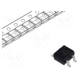 10 pcs : HD02-T - Bridge rectifier: single-phase, 200V, If: 0.8A, Ifsm: 30A, MiniDIP