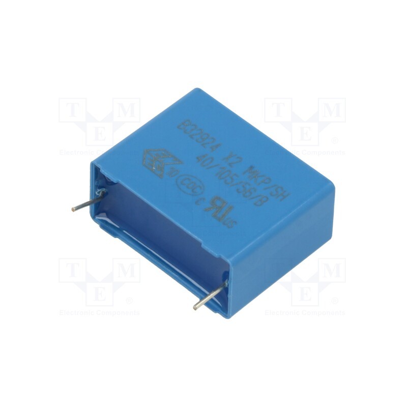 10 pcs : B32924C3225M000 - Capacitor: polypropylene, 2.2uF, 31.5x24.5x14mm, THT, ±20%, 27.5mm