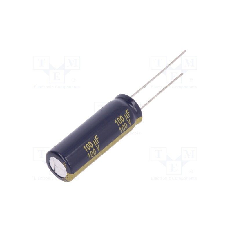 10 pcs : EEUFC2A101L - Capacitor: electrolytic, low ESR, THT, 100uF, 100VDC, Ø10x30mm
