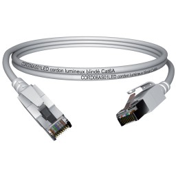 1 pcs - CAE Cat6a Male RJ45 to Male RJ45 Ethernet Cable, S/FTP, Grey LSZH Sheath, 3m, IEC 60332-1 / NF C 32070 C2