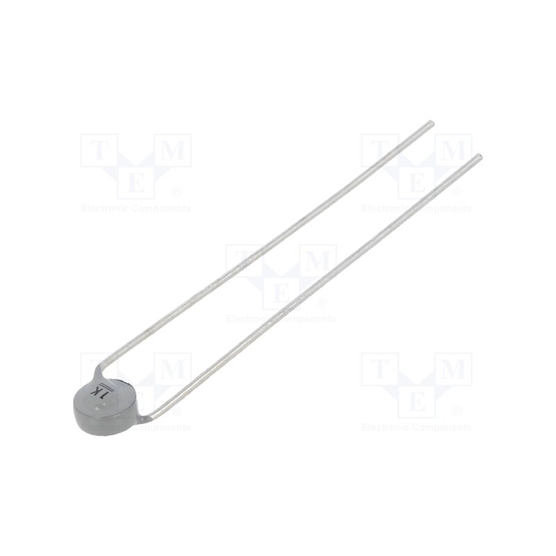 10 pcs : B57164K0102J000 - NTC thermistor, 1kΩ, -55÷125°C, 450mW, ±5%, THT, 3730K, Pitch: 5mm