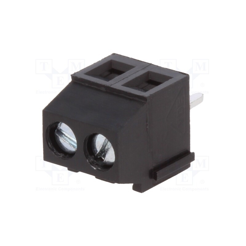 10 pcs : DG381-3.5-02P-13-00AH - PCB terminal block, angled 90°, 3.5mm, ways: 2, on PCBs, 1.5mm2