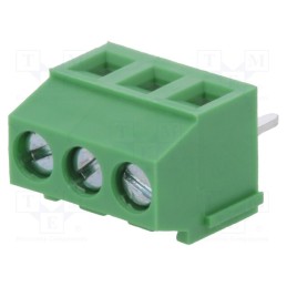 10 pcs : DG381-3.5-03P-14-00AH - PCB terminal block, angled 90°, 3.5mm, ways: 3, on PCBs, 1.5mm2