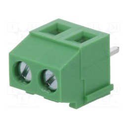 10 pcs : DG381-3.81-02P-14-00AH - PCB terminal block, angled 90°, 3.81mm, ways: 2, on PCBs, 1.5mm2