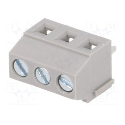 20 pcs : DG381-3.81-03P-11-00A(H) - PCB terminal block, angled 90°, 3.81mm, ways: 3, on PCBs, 1.5mm2