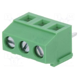 10 pcs : DG381-3.81-03P-14-00AH - PCB terminal block, angled 90°, 3.81mm, ways: 3, on PCBs, 1.5mm2