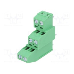 10 pcs : DG381A3-3.81-06P-14-00AH - PCB terminal block, angled 90°, 3.81mm, ways: 6, on PCBs, 1mm2