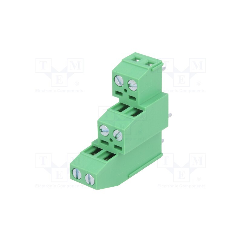 10 pcs : DG381A3-3.81-06P-14-00AH - PCB terminal block, angled 90°, 3.81mm, ways: 6, on PCBs, 1mm2