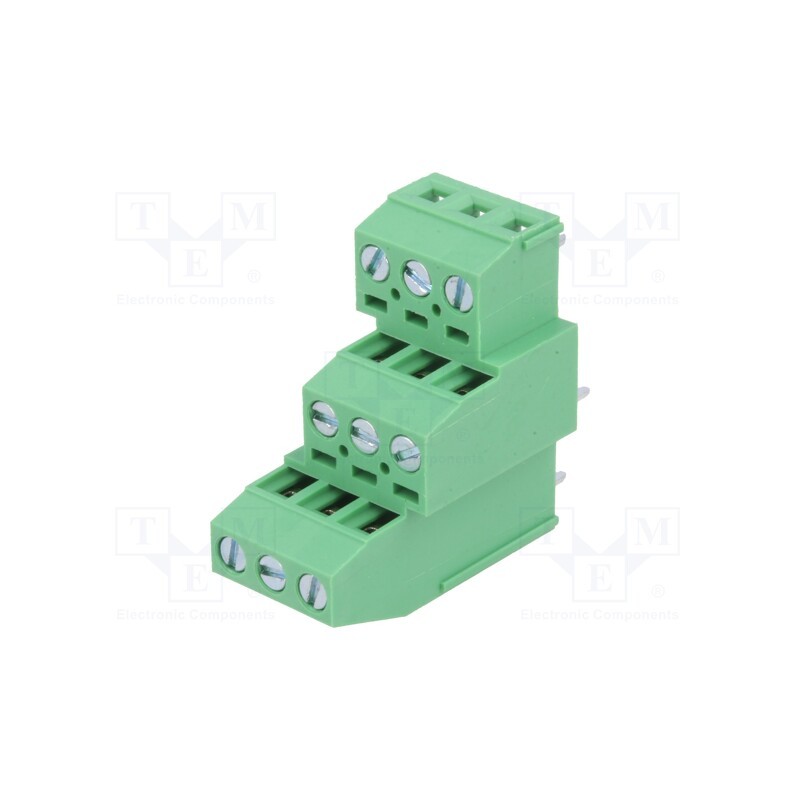 10 pcs : DG381A3-3.81-09P-14-00AH - PCB terminal block, angled 90°, 3.81mm, ways: 9, on PCBs, 1mm2