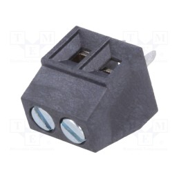 10 pcs : DG381-THR-3.5-02P-13-00AH - PCB terminal block, angled 90°, 3.5mm, ways: 2, on PCBs, 1mm2, 10A