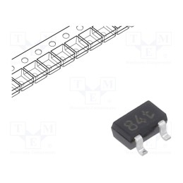 20 pcs : BAT854SW,115 - Diode: Schottky rectifying, SMD, 40V, 0.2A, SOT323,