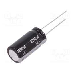 10 pcs : EEUEB1C222 - Capacitor: electrolytic, THT, 2200uF, 16VDC, Ø12.5x25mm, Pitch: 5mm