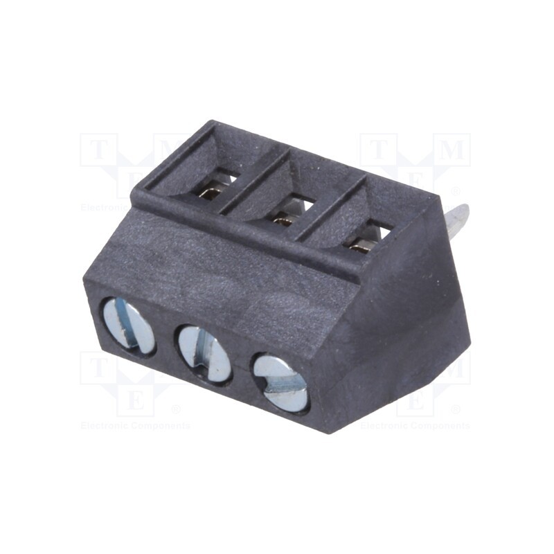 10 pcs : DG381-THR-3.81-03P-13-00AH - PCB terminal block, angled 90°, 3.81mm, ways: 3, on PCBs, 1mm2