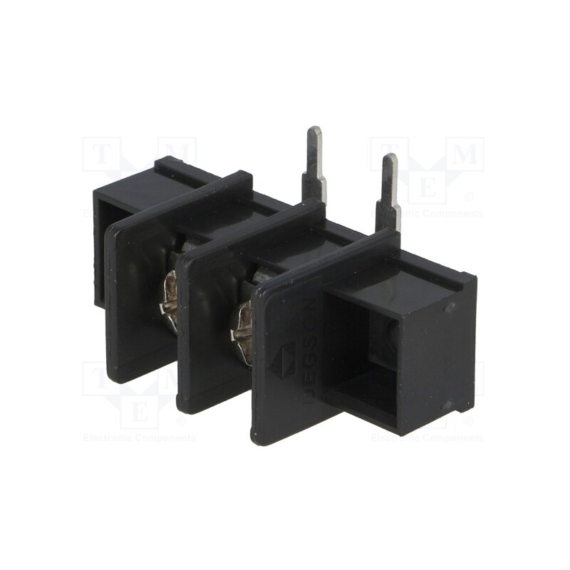 10 pcs : DG45R-A-02P-13-00A(H) - PCB terminal block, angled 90°, 9.5mm, ways: 2, 4mm2, 22AWG÷12AWG
