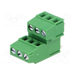 10 pcs : DG500B-5.0-06P-14-00A(H) - PCB terminal block, angled 90°, 5mm, ways: 6, on PCBs, 2.5mm2, 10A