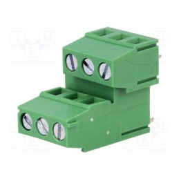 10 pcs : DG500B-5.08-06P-14 - PCB terminal block, angled 90°, 5.08mm, ways: 6, on PCBs, 2.5mm2