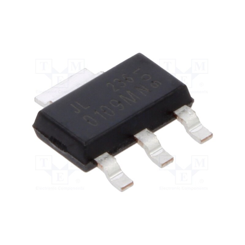 20 pcs : Z0109MN,135 - Triac, 600V, 1A, SOT223, Igt: 10mA, Ifsm: 8.5A, 4Q, sensitive gate