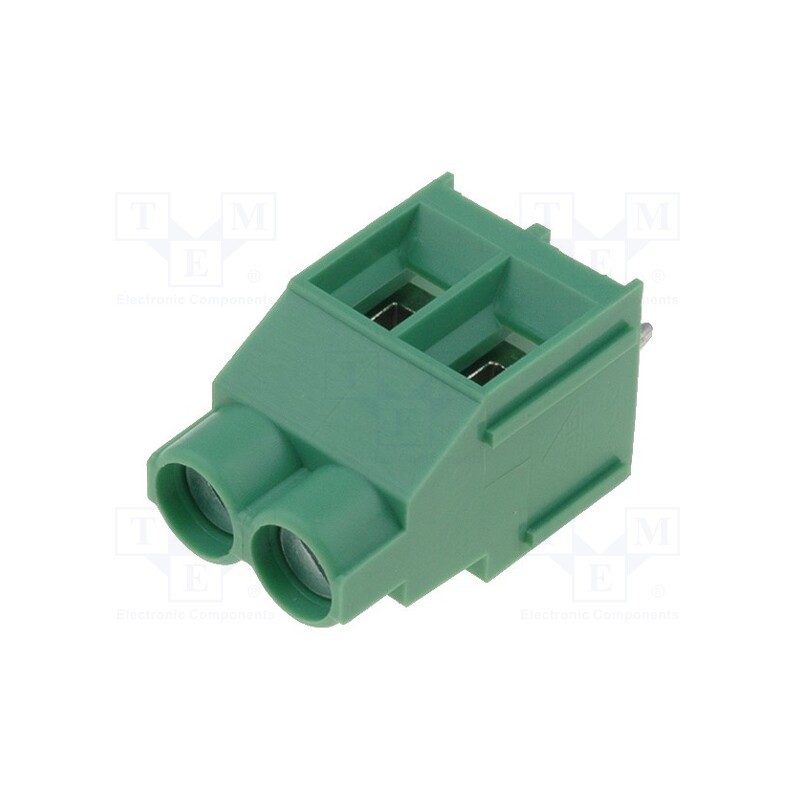 10 pcs : DG636-6.35-02P-14-00A(H) - PCB terminal block, angled 90°, 6.35mm, ways: 2, on PCBs, 4mm2