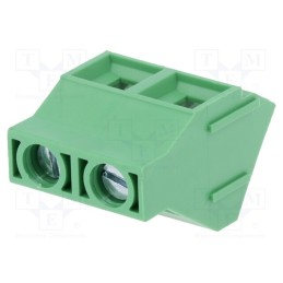 10 pcs : DG636S-9.52-02P-14-00AH - PCB terminal block, angled, 9.52mm, ways: 2, on PCBs, 4mm2, tinned