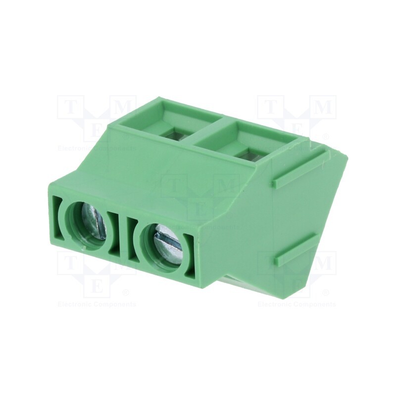 10 pcs : DG636S-9.52-02P-14-00AH - PCB terminal block, angled, 9.52mm, ways: 2, on PCBs, 4mm2, tinned