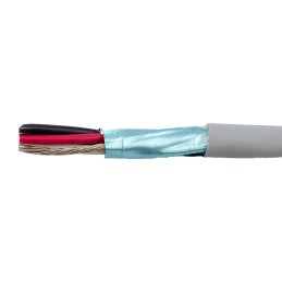 1 Reel of 30 M - Alpha Wire EcoCable Mini Control Cable, 4 Cores, 0.15 mm², ECO, Screened, 30m, Grey mPPE Sheath, 26 AWG